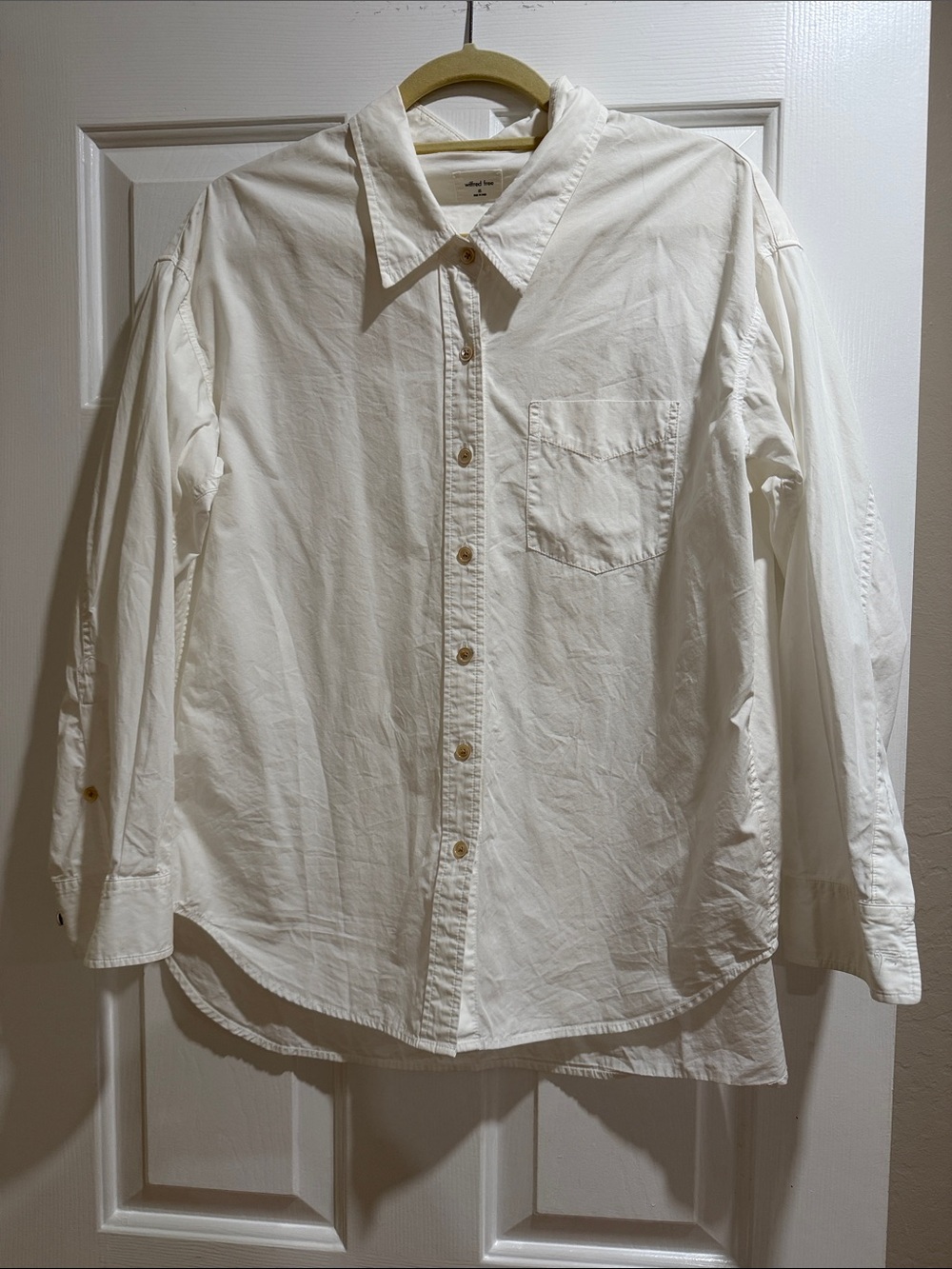 Aritzia Oversized Classic White Button-Down Shirt